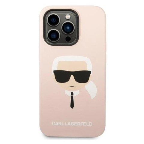 Etui Karl Lagerfeld Silicone Karl's Head MagSafe na iPhone 14 Pro Max - jasnoróżowe Etui Karl Lagerfeld Silicone Karl's Head MagSafe na iPhone 14 Pro Max - jasnoróżowe