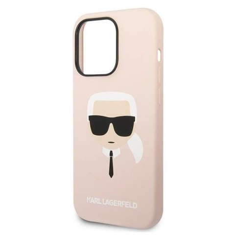 Etui Karl Lagerfeld Silicone Karl's Head MagSafe na iPhone 14 Pro Max - jasnoróżowe Etui Karl Lagerfeld Silicone Karl's Head MagSafe na iPhone 14 Pro Max - jasnoróżowe