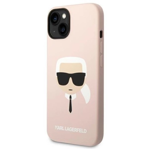 Etui Karl Lagerfeld Silicone Karl's Head MagSafe na iPhone 14 - jasnoróżowe Etui Karl Lagerfeld Silicone Karl's Head MagSafe na iPhone 14 - jasnoróżowe