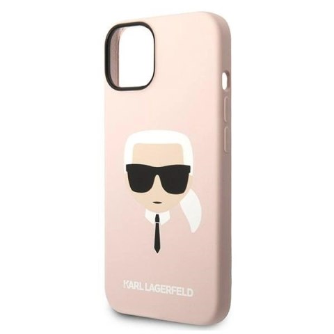 Etui Karl Lagerfeld Silicone Karl's Head na iPhone 14 Plus - różowe Etui Karl Lagerfeld Silicone Karl's Head na iPhone 14 Plus - różowe