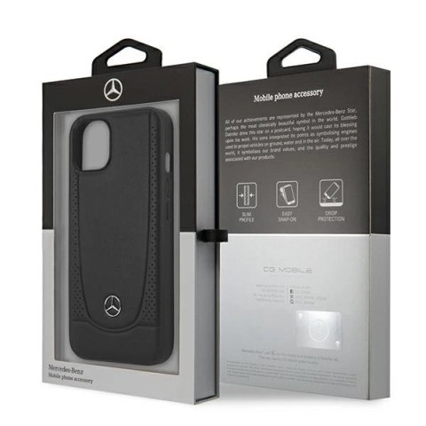 Etui Mercedes Leather Urban na iPhone 14 Plus - czarne
