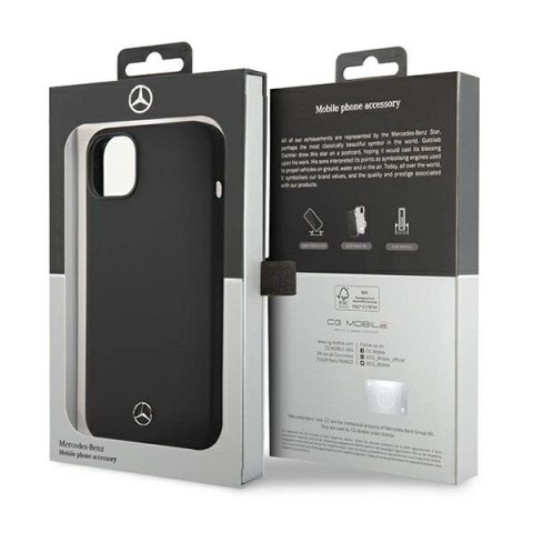Etui Mercedes Silicone Line MagSafe na iPhone 14 Plus - czarne Etui Mercedes Silicone Line MagSafe na iPhone 14 Plus - czarne