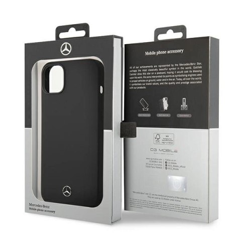 Etui Mercedes Silicone Line na iPhone 14 Plus - czarne Etui Mercedes Silicone Line na iPhone 14 Plus - czarne