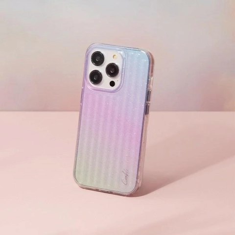 Etui UNIQ Coehl Linear na iPhone 14 Pro Max - niebiesko-różowe Etui UNIQ Coehl Linear na iPhone 14 Pro Max - niebiesko-różowe