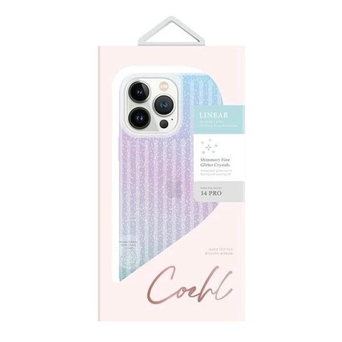 Etui UNIQ Coehl Linear na iPhone 14 Pro - niebiesko-różowe Etui UNIQ Coehl Linear na iPhone 14 Pro - niebiesko-różowe