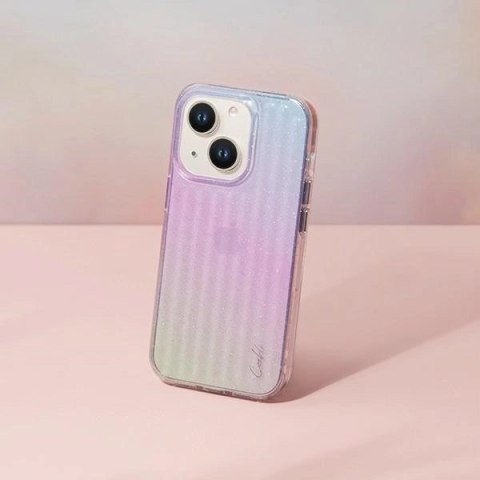 Etui Uniq Coehl Linear na iPhone 14 Plus - różowo-niebieskie Etui Uniq Coehl Linear na iPhone 14 Plus - różowo-niebieskie