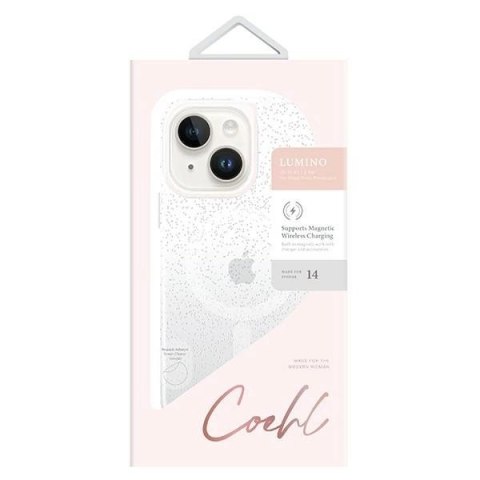 Etui Uniq Coehl Lumino na iPhone 14 Plus - srebrne Etui Uniq Coehl Lumino na iPhone 14 Plus - srebrne