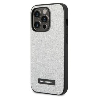 Karl Lagerfeld KLHCP14XG2ELS iPhone 14 Pro Max 6,7" hardcase srebrny/silver Glitter Plaque Logo