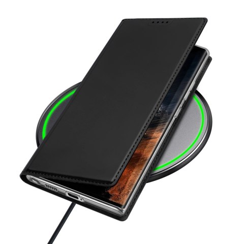 Dux Ducis Skin Pro etui Samsung Galaxy S23 Ultra pokrowiec z klapką portfel na kartę podstawka czarne Dux Ducis Skin Pro etui Samsung Galaxy S23 Ultra pokrowiec z klapką portfel na kartę podstawka czarne
