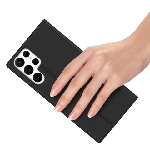 Dux Ducis Skin Pro etui Samsung Galaxy S23 Ultra pokrowiec z klapką portfel na kartę podstawka czarne Dux Ducis Skin Pro etui Samsung Galaxy S23 Ultra pokrowiec z klapką portfel na kartę podstawka czarne