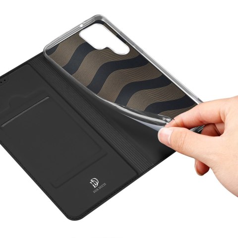 Dux Ducis Skin Pro etui Samsung Galaxy S23 Ultra pokrowiec z klapką portfel na kartę podstawka czarne Dux Ducis Skin Pro etui Samsung Galaxy S23 Ultra pokrowiec z klapką portfel na kartę podstawka czarne