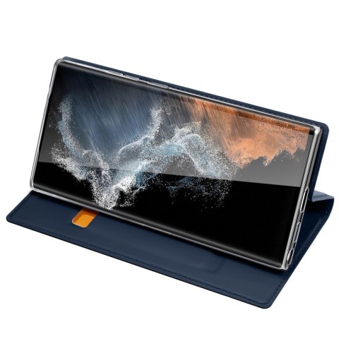 Dux Ducis Skin Pro etui Samsung Galaxy S23 Ultra pokrowiec z klapką portfel na kartę podstawka niebieskie Dux Ducis Skin Pro etui Samsung Galaxy S23 Ultra pokrowiec z klapką portfel na kartę podstawka niebieskie