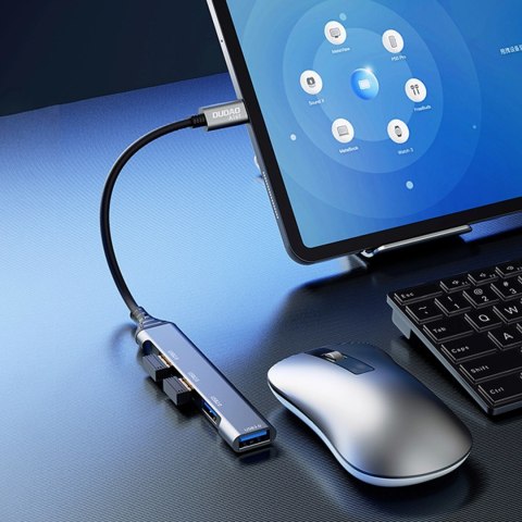 Dudao HUB 4w1 USB-C - 4x USB-A (3 x USB2.0 / USB3.0) 6,3cm czarny (A16T) Dudao HUB 4w1 USB-C - 4x USB-A (3 x USB2.0 / USB3.0) 6,3cm czarny (A16T)
