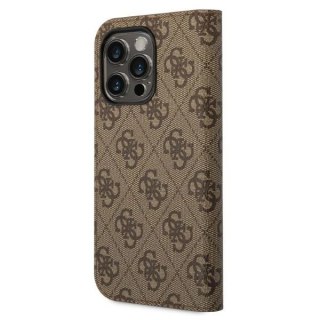 Etui Guess 4G Vintage Gold Logo na iPhone 14 Pro Max - brązowe