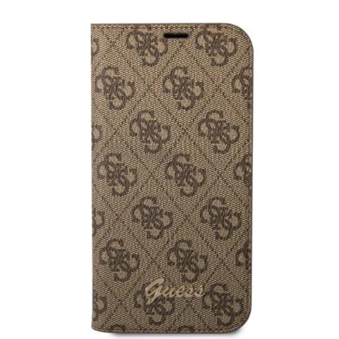 Etui Guess 4G Vintage Gold Logo na iPhone 14 Pro Max - brązowe