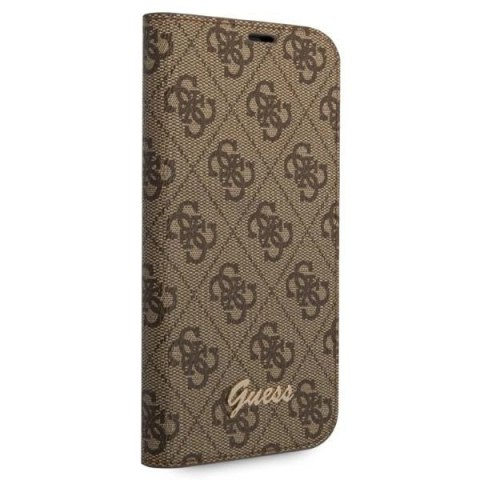 Etui Guess 4G Vintage Gold Logo na iPhone 14 Pro Max - brązowe