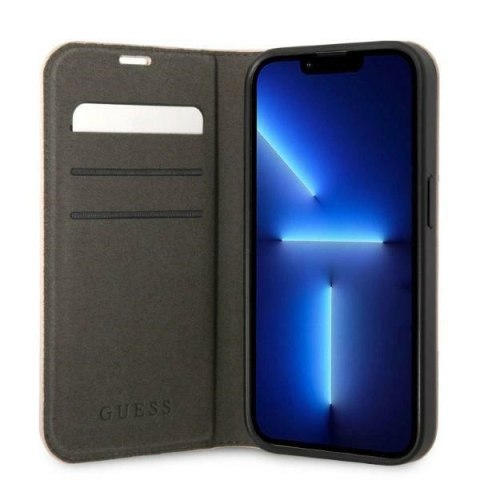 Etui Guess 4G Vintage Gold Logo na iPhone 14 Pro - różowe