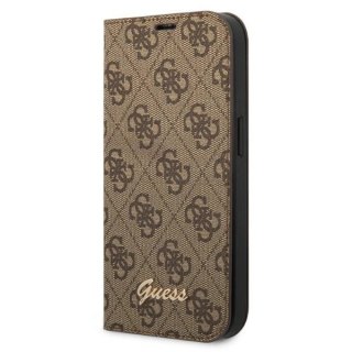 Etui Guess 4G Vintage Gold Logo na iPhone 14 - brązowe