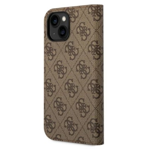 Etui Guess 4G Vintage Gold Logo na iPhone 14 - brązowe