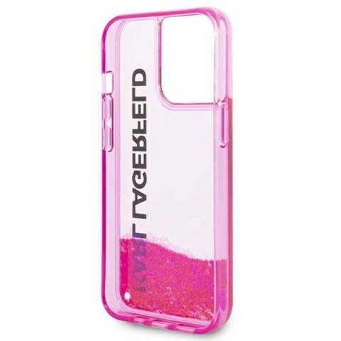 Etui Karl Lagerfeld Liquid Glitter Elong na iPhone 14 Pro Max - różowe Etui Karl Lagerfeld Liquid Glitter Elong na iPhone 14 Pro Max - różowe