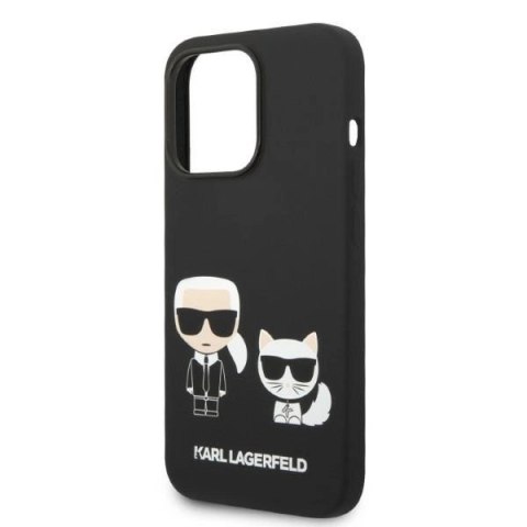 Etui Karl Lagerfeld Liquid Silicone Karl&Choupette MagSafe na iPhone 14 Pro - czarne Etui Karl Lagerfeld Liquid Silicone Karl&Choupette MagSafe na iPhone 14 Pro - czarne