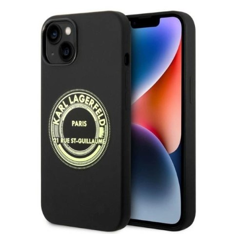 Etui Karl Lagerfeld Silicone RSG na iPhone 14 6,1" - czarne