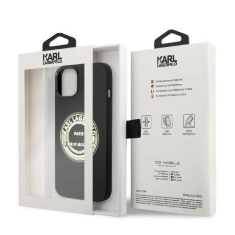 Etui Karl Lagerfeld Silicone RSG na iPhone 14 6,1" - czarne