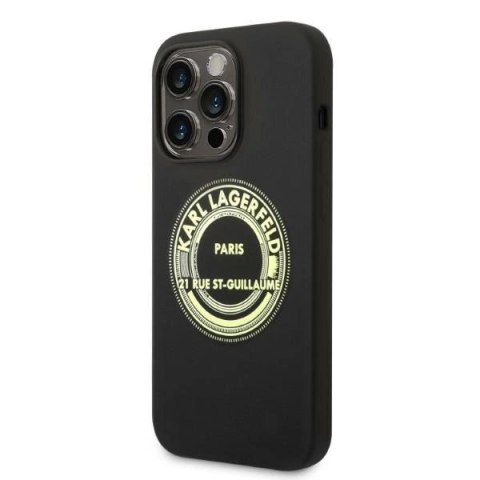 Etui Karl Lagerfeld Silicone RSG na iPhone 14 Pro - czarne Etui Karl Lagerfeld Silicone RSG na iPhone 14 Pro - czarne