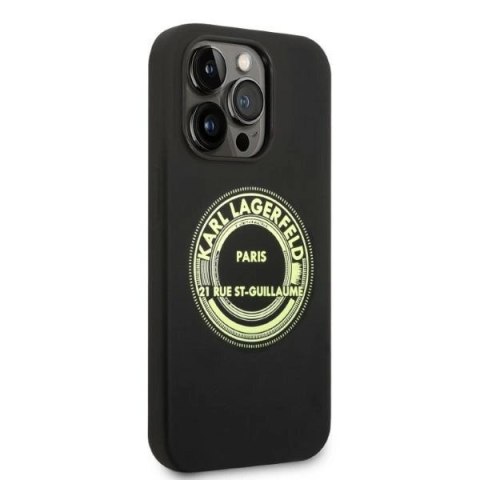 Etui Karl Lagerfeld Silicone RSG na iPhone 14 Pro - czarne Etui Karl Lagerfeld Silicone RSG na iPhone 14 Pro - czarne