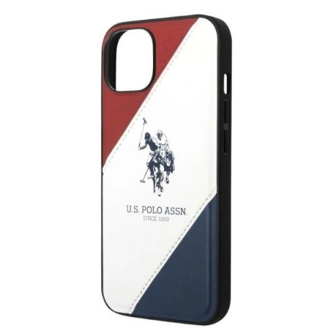 Etui U.S. Polo Assn. Tricolor Embossed na iPhone 14 - białe