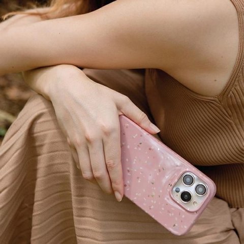 Etui UNIQ Coehl Terrazzo na iPhone 14 Pro Max - różowe Etui UNIQ Coehl Terrazzo na iPhone 14 Pro Max - różowe