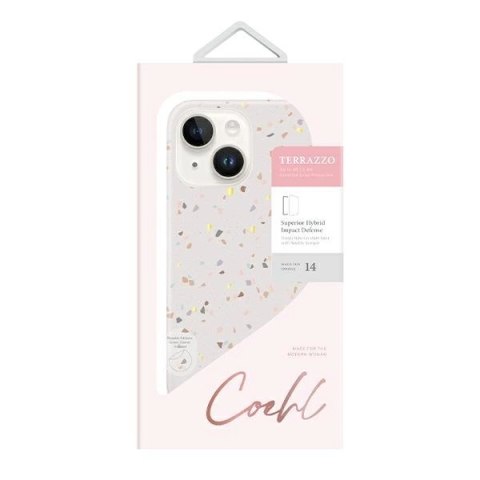 Etui Uniq Coehl Terrazzo na iPhone 14 Plus - piaskowe Etui Uniq Coehl Terrazzo na iPhone 14 Plus - piaskowe