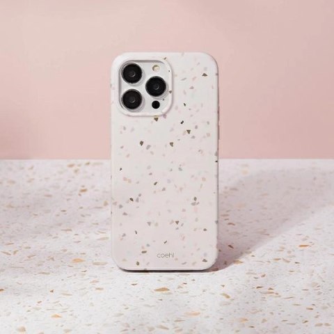 Etui Uniq Coehl Terrazzo na iPhone 14 Pro Max - piaskowe Etui Uniq Coehl Terrazzo na iPhone 14 Pro Max - piaskowe
