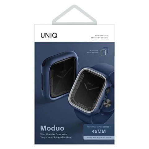 Etui Uniq Moduo na Apple Watch 4/5/6/7/8/SE/SE2 44/45mm - niebiesko-szary Etui Uniq Moduo na Apple Watch 4/5/6/7/8/SE/SE2 44/45mm - niebiesko-szary