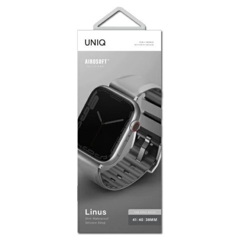 Pasek UNIQ Linus na Apple Watch 1/2/3/4/5/6/7/8/SE/SE2 38/40/41mm - szary Pasek UNIQ Linus na Apple Watch 1/2/3/4/5/6/7/8/SE/SE2 38/40/41mm - szary
