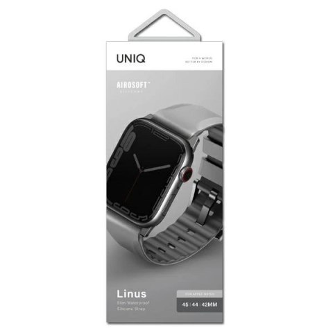 Pasek UNIQ Linus na Apple Watch 1/2/3/4/5/6/7/8/SE/SE2/Ultra 42/44/45/49mm - szary