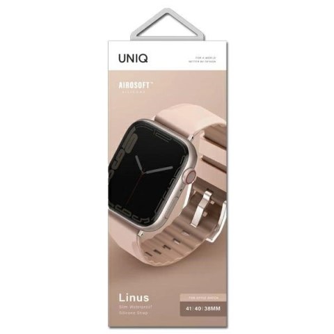 Pasek Uniq Linus Airosoft Silicone na Apple Watch 38 / 40 / 41 mm - różowy Pasek Uniq Linus Airosoft Silicone na Apple Watch 38 / 40 / 41 mm - różowy