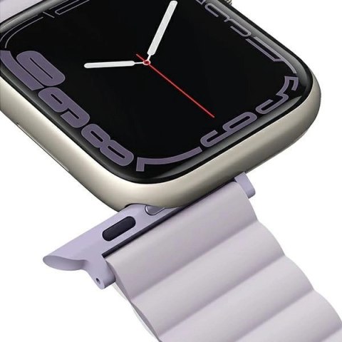 Pasek Uniq Revix na Apple Watch 1/2/3/4/5/6/7/8/SE/SE2/Ultra 42/44/45/49mm - liliowo-biały