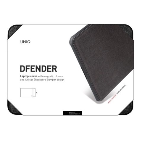 Pokrowiec UNIQ Dfender na laptopa 16" - czarny Pokrowiec UNIQ Dfender na laptopa 16" - czarny