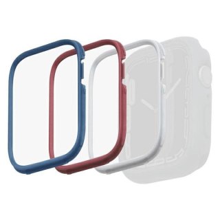 Ramka do etui Uniq Moduo 3w1 na Apple Watch 4/5/6/7/8/SE/SE2 44/45mm - niebieska, czerwona, biała