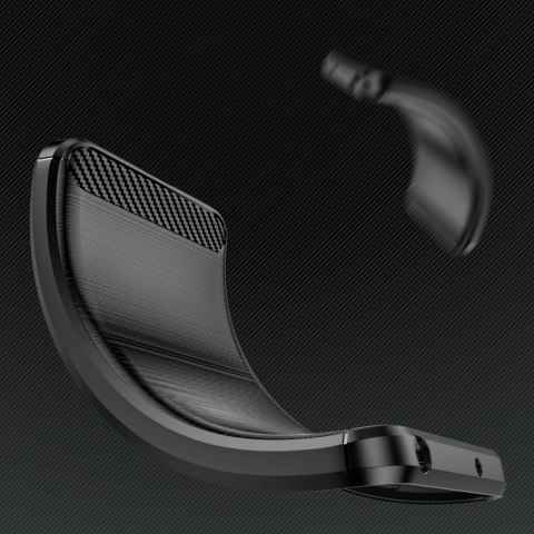 Carbon Case etui Realme C33 elastyczny silikonowy karbonowy pokrowiec czarne Carbon Case etui Realme C33 elastyczny silikonowy karbonowy pokrowiec czarne
