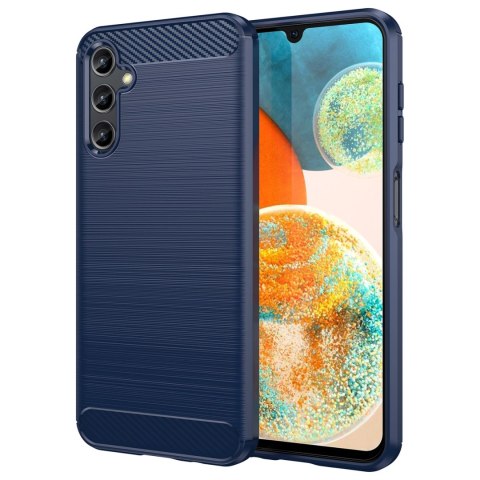 Carbon Case etui Samsung Galaxy A14 5G elastyczny silikonowy karbonowy pokrowiec niebieskie Carbon Case etui Samsung Galaxy A14 5G elastyczny silikonowy karbonowy pokrowiec niebieskie