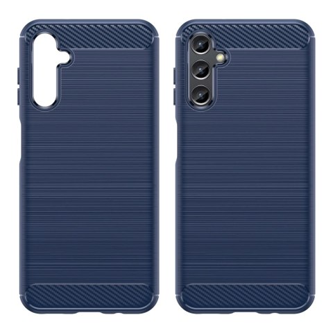 Carbon Case etui Samsung Galaxy A14 5G elastyczny silikonowy karbonowy pokrowiec niebieskie Carbon Case etui Samsung Galaxy A14 5G elastyczny silikonowy karbonowy pokrowiec niebieskie