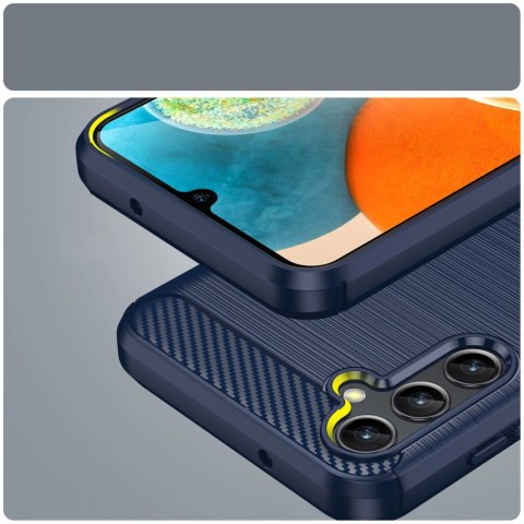 Carbon Case etui Samsung Galaxy A14 5G elastyczny silikonowy karbonowy pokrowiec niebieskie Carbon Case etui Samsung Galaxy A14 5G elastyczny silikonowy karbonowy pokrowiec niebieskie
