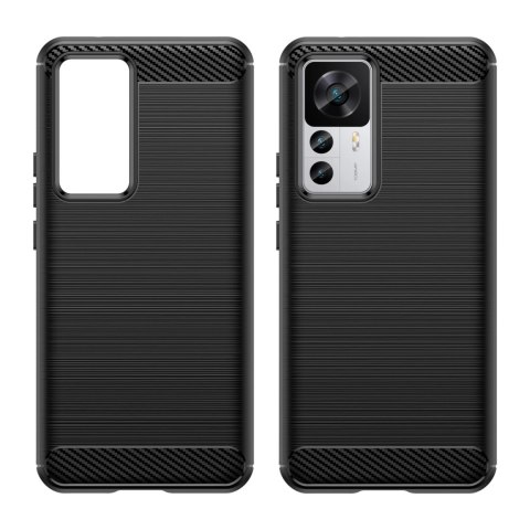 Carbon Case etui Xiaomi 12T Pro / Xiaomi 12T elastyczny silikonowy karbonowy pokrowiec czarne Carbon Case etui Xiaomi 12T Pro / Xiaomi 12T elastyczny silikonowy karbonowy pokrowiec czarne