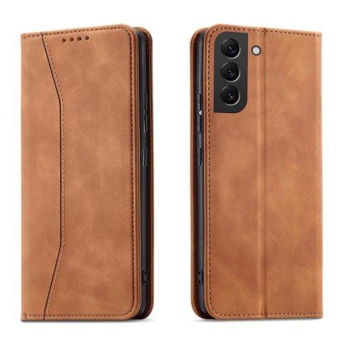 Magnet Fancy Case etui Samsung Galaxy S23 Ultra pokrowiec z klapką portfel podstawka brązowe Magnet Fancy Case etui Samsung Galaxy S23 Ultra pokrowiec z klapką portfel podstawka brązowe