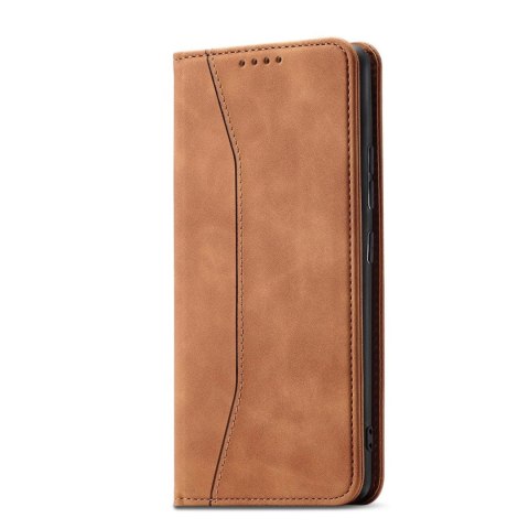 Magnet Fancy Case etui Samsung Galaxy S23 Ultra pokrowiec z klapką portfel podstawka brązowe Magnet Fancy Case etui Samsung Galaxy S23 Ultra pokrowiec z klapką portfel podstawka brązowe