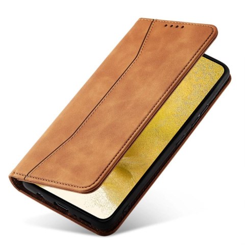 Magnet Fancy Case etui Samsung Galaxy S23 Ultra pokrowiec z klapką portfel podstawka brązowe Magnet Fancy Case etui Samsung Galaxy S23 Ultra pokrowiec z klapką portfel podstawka brązowe