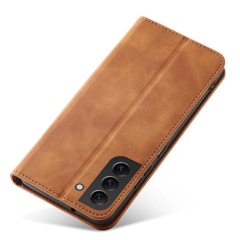 Magnet Fancy Case etui Samsung Galaxy S23 Ultra pokrowiec z klapką portfel podstawka brązowe Magnet Fancy Case etui Samsung Galaxy S23 Ultra pokrowiec z klapką portfel podstawka brązowe