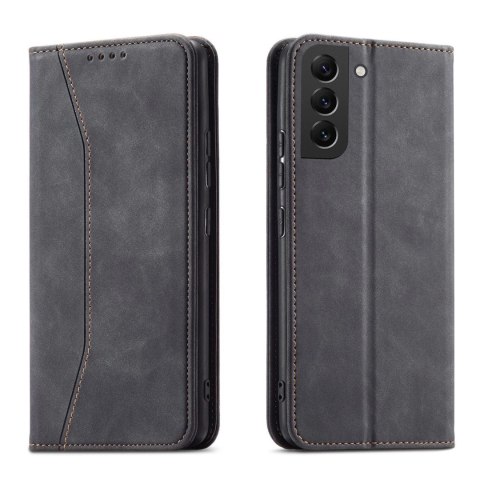 Magnet Fancy Case etui Samsung Galaxy S23 pokrowiec z klapką portfel podstawka czarne Magnet Fancy Case etui Samsung Galaxy S23 pokrowiec z klapką portfel podstawka czarne